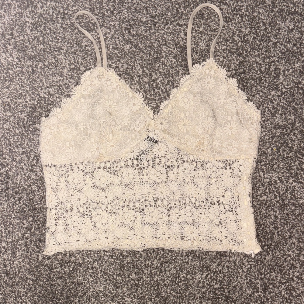 Lace Cream Cami Top
